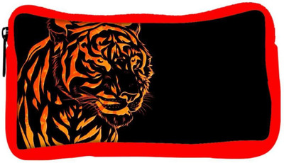 

Snoogg Eco Friendly Canvas Fury Tiger Designer Student Pen Pencil Case Coin Purse Pouch Cosmetic Makeup Bag (RED) Pouch(Multicolor)