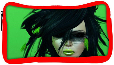 

Snoogg Eco Friendly Canvas Green Feather Girl Designer Student Pen Pencil Case Coin Purse Pouch Cosmetic Makeup Bag (RED) Pouch(Multicolor)