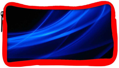 

Snoogg Eco Friendly Canvas Blue Waves In Black Designer Student Pen Pencil Case Coin Purse Pouch Cosmetic Makeup Bag (RED) Pouch(Multicolor)