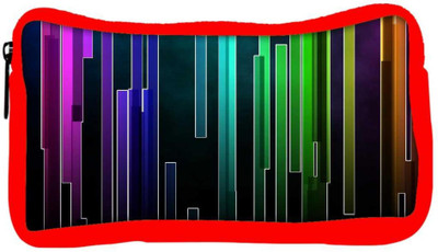 

Snoogg Eco Friendly Canvas Multicolor Rays Designer Student Pen Pencil Case Coin Purse Pouch Cosmetic Makeup Bag (RED) Pouch(Multicolor)