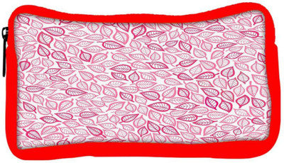 

Snoogg Eco Friendly Canvas Pink Pattern Leaves Designer Student Pen Pencil Case Coin Purse Pouch Cosmetic Makeup Bag (RED) Pouch(Multicolor)