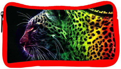 

Snoogg Eco Friendly Canvas Neon Leopard Designer Student Pen Pencil Case Coin Purse Pouch Cosmetic Makeup Bag (RED) Pouch(Multicolor)