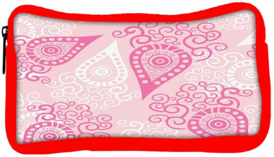 

Snoogg Eco Friendly Canvas Pink Pattern Designer Student Pen Pencil Case Coin Purse Pouch Cosmetic Makeup Bag (RED) Pouch(Multicolor)