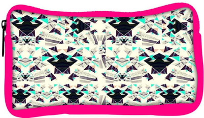 

Snoogg Eco Friendly Canvas Diamond Abstract Pattern Student Pen Pencil Case Coin Purse Pouch Cosmetic Makeup Bag (PINK) Pouch(Multicolor)