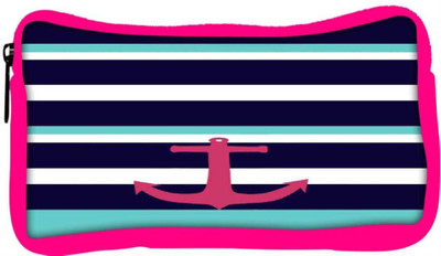 

Snoogg Eco Friendly Canvas Anchor Multi Stripe Student Pen Pencil Case Coin Purse Pouch Cosmetic Makeup Bag (PINK) Pouch(Multicolor)