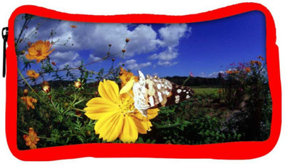 

Snoogg Eco Friendly Canvas Cool Butterfly Designer Student Pen Pencil Case Coin Purse Pouch Cosmetic Makeup Bag (RED) Pouch(Multicolor)