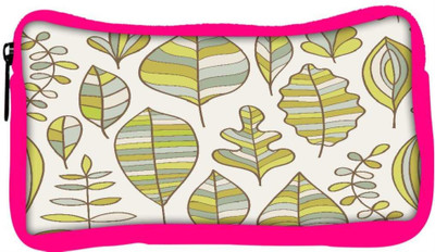 

Snoogg Eco Friendly Canvas Multicolor Leaves Designer Student Pen Pencil Case Coin Purse Pouch Cosmetic Makeup Bag (PINK) Pouch(Multicolor)