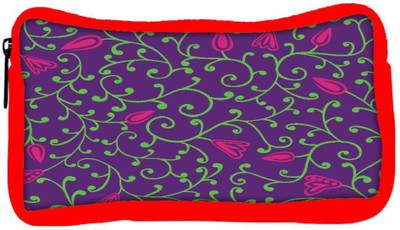 

Snoogg Eco Friendly Canvas Seamless Pattern With Leaf Student Pen Pencil Case Coin Purse Pouch Cosmetic Makeup Bag (RED) Pouch(Multicolor)