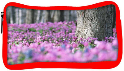 

Snoogg Eco Friendly Canvas Pink Flowers Designer Student Pen Pencil Case Coin Purse Pouch Cosmetic Makeup Bag (RED) Pouch(Multicolor)