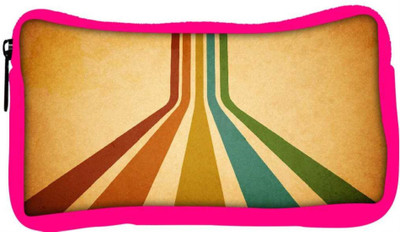 

Snoogg Eco Friendly Canvas Retro Stripes Designer Student Pen Pencil Case Coin Purse Pouch Cosmetic Makeup Bag (PINK) Pouch(Multicolor)