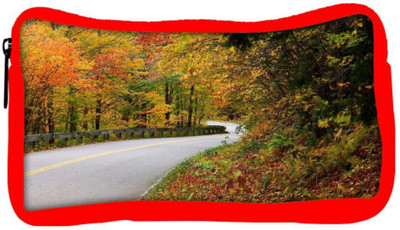 

Snoogg Eco Friendly Canvas Forest Road Designer Student Pen Pencil Case Coin Purse Pouch Cosmetic Makeup Bag (RED) Pouch(Multicolor)
