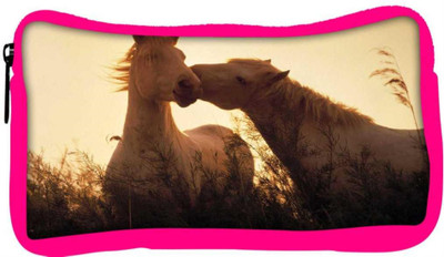 

Snoogg Eco Friendly Canvas White Horses Designer Student Pen Pencil Case Coin Purse Pouch Cosmetic Makeup Bag (PINK) Pouch(Multicolor)