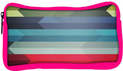 

Snoogg Eco Friendly Canvas Abstract Colorful Strips Designer Student Pen Pencil Case Coin Purse Pouch Cosmetic Makeup Bag (PINK) Pouch(Multicolor)