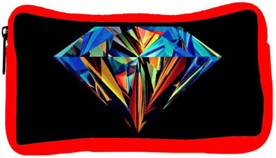 

Snoogg Eco Friendly Canvas Abstract Diamond Art Designer Student Pen Pencil Case Coin Purse Pouch Cosmetic Makeup Bag (RED) Pouch(Multicolor)