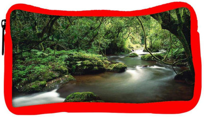 

Snoogg Eco Friendly Canvas Lake In The Jungle Designer Student Pen Pencil Case Coin Purse Pouch Cosmetic Makeup Bag (RED) Pouch(Multicolor)
