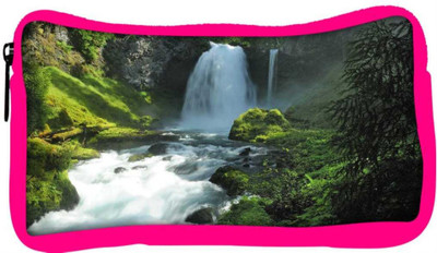 

Snoogg Eco Friendly Canvas Abstract Waterfall Designer Student Pen Pencil Case Coin Purse Pouch Cosmetic Makeup Bag (PINK) Pouch(Multicolor)