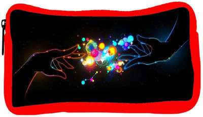 

Snoogg Eco Friendly Canvas Two Hands Designer Student Pen Pencil Case Coin Purse Pouch Cosmetic Makeup Bag (RED) Pouch(Multicolor)