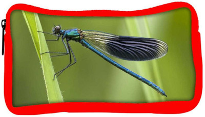 

Snoogg Eco Friendly Canvas Navy Blue Dragonfly Designer Student Pen Pencil Case Coin Purse Pouch Cosmetic Makeup Bag (RED) Pouch(Multicolor)