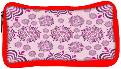 

Snoogg Eco Friendly Canvas Pink Pattern Designer Student Pen Pencil Case Coin Purse Pouch Cosmetic Makeup Bag (RED) Pouch(Multicolor)