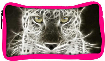 

Snoogg Eco Friendly Canvas Glowing Leopard Designer Student Pen Pencil Case Coin Purse Pouch Cosmetic Makeup Bag (PINK) Pouch(Multicolor)