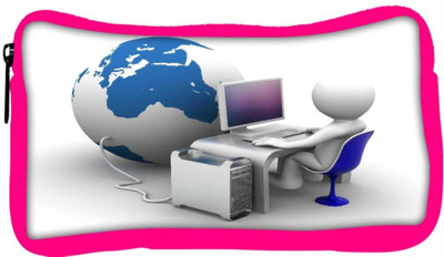 

Snoogg Eco Friendly Canvas 3D Character Working On Computer Connectet To Globe Student Pen Pencil Case Coin Purse Pouch Cosmetic Makeup Bag (PINK) Pouch(Multicolor)