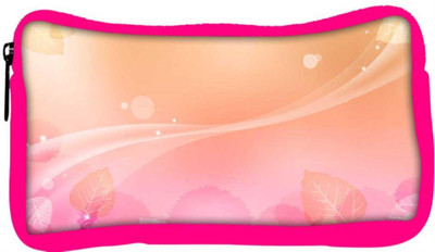 

Snoogg Eco Friendly Canvas Abstract Leaves Pattern Design Designer Student Pen Pencil Case Coin Purse Pouch Cosmetic Makeup Bag (PINK) Pouch(Multicolor)