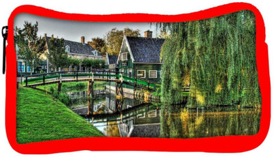 

Snoogg Eco Friendly Canvas Green Nature Designer Student Pen Pencil Case Coin Purse Pouch Cosmetic Makeup Bag (RED) Pouch(Multicolor)