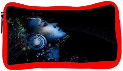 

Snoogg Eco Friendly Canvas Light Headphones Designer Student Pen Pencil Case Coin Purse Pouch Cosmetic Makeup Bag (RED) Pouch(Multicolor)
