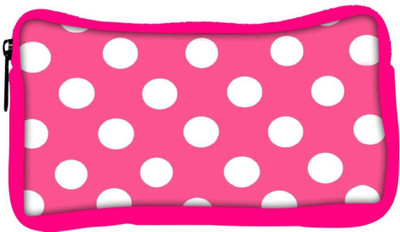

Snoogg Eco Friendly Canvas Pink Polka Dot Student Pen Pencil Case Coin Purse Pouch Cosmetic Makeup Bag (PINK) Pouch(Multicolor)