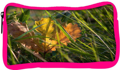 

Snoogg Eco Friendly Canvas Frozen Leaf Unique Designer Student Pen Pencil Case Coin Purse Pouch Cosmetic Makeup Bag (PINK) Pouch(Multicolor)