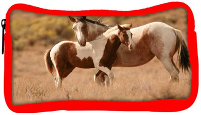 

Snoogg Eco Friendly Canvas Colorful Abstract Horse Designer Student Pen Pencil Case Coin Purse Pouch Cosmetic Makeup Bag (RED) Pouch(Multicolor)