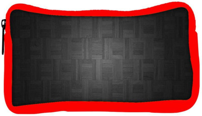 

Snoogg Eco Friendly Canvas Black Floor Deisgn Designer Student Pen Pencil Case Coin Purse Pouch Cosmetic Makeup Bag (RED) Pouch(Multicolor)