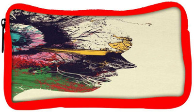 

Snoogg Eco Friendly Canvas Artist Portrait Designer Student Pen Pencil Case Coin Purse Pouch Cosmetic Makeup Bag (RED) Pouch(Multicolor)