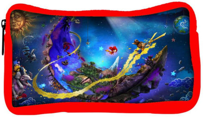 

Snoogg Eco Friendly Canvas Puppeteer In The Moon Designer Student Pen Pencil Case Coin Purse Pouch Cosmetic Makeup Bag (RED) Pouch(Multicolor)