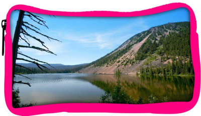

Snoogg Eco Friendly Canvas River Side Mountain Designer Student Pen Pencil Case Coin Purse Pouch Cosmetic Makeup Bag (PINK) Pouch(Multicolor)