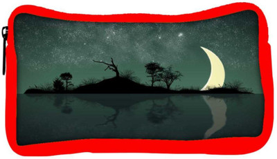 

Snoogg Eco Friendly Canvas Half Moon Designer Student Pen Pencil Case Coin Purse Pouch Cosmetic Makeup Bag (RED) Pouch(Multicolor)