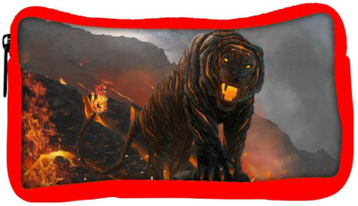 

Snoogg Eco Friendly Canvas Fire Breathing Tiger Designer Student Pen Pencil Case Coin Purse Pouch Cosmetic Makeup Bag (RED) Pouch(Multicolor)