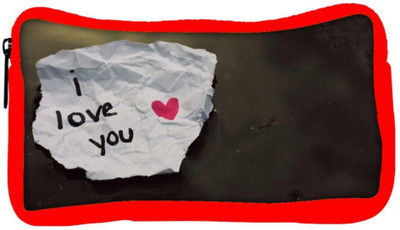 

Snoogg Eco Friendly Canvas I Love You Designer Student Pen Pencil Case Coin Purse Pouch Cosmetic Makeup Bag (RED) Pouch(Multicolor)