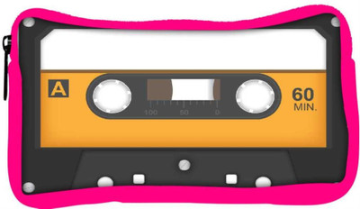 

Snoogg Eco Friendly Canvas Casette Tape Student Pen Pencil Case Coin Purse Pouch Cosmetic Makeup Bag (PINK) Pouch(Multicolor)