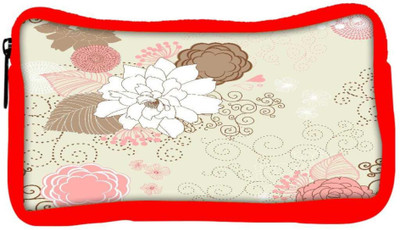 

Snoogg Eco Friendly Canvas White Rose Designer Student Pen Pencil Case Coin Purse Pouch Cosmetic Makeup Bag (RED) Pouch(Multicolor)