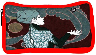 

Snoogg Eco Friendly Canvas Womensurrounded Student Pen Pencil Case Coin Purse Pouch Cosmetic Makeup Bag (RED) Pouch(Multicolor)