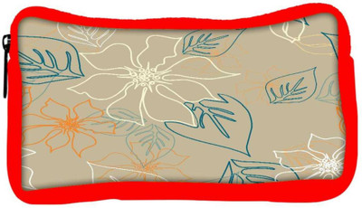 

Snoogg Eco Friendly Canvas Floral Sketch Cream Designer Student Pen Pencil Case Coin Purse Pouch Cosmetic Makeup Bag (RED) Pouch(Multicolor)