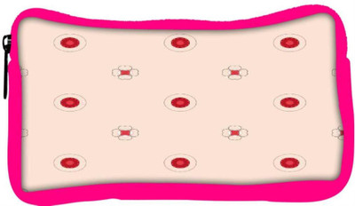 

Snoogg Eco Friendly Canvas Red Spots Cream Designer Student Pen Pencil Case Coin Purse Pouch Cosmetic Makeup Bag (PINK) Pouch(Multicolor)