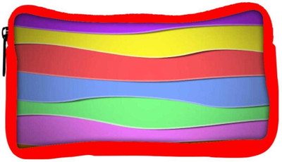 

Snoogg Eco Friendly Canvas Zoom Wave 2419 Student Pen Pencil Case Coin Purse Pouch Cosmetic Makeup Bag (RED) Pouch(Multicolor)