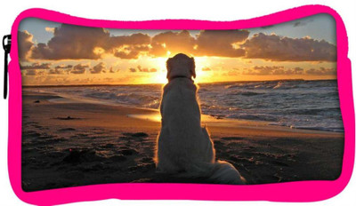 

Snoogg Eco Friendly Canvas Dog Watching Sunset Designer Student Pen Pencil Case Coin Purse Pouch Cosmetic Makeup Bag (PINK) Pouch(Multicolor)