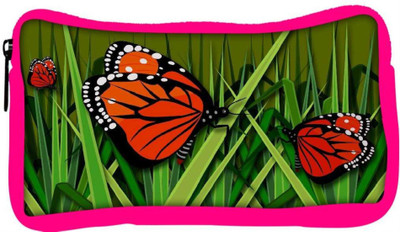

Snoogg Eco Friendly Canvas Butterflies Designer Student Pen Pencil Case Coin Purse Pouch Cosmetic Makeup Bag (PINK) Pouch(Multicolor)