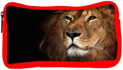 

Snoogg Eco Friendly Canvas Lion King Designer Student Pen Pencil Case Coin Purse Pouch Cosmetic Makeup Bag (RED) Pouch(Multicolor)