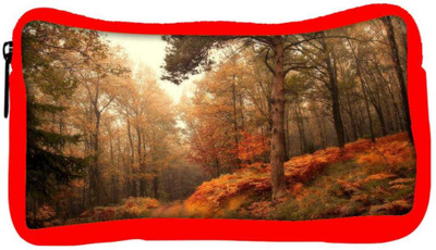

Snoogg Eco Friendly Canvas Smokey Forest Designer Student Pen Pencil Case Coin Purse Pouch Cosmetic Makeup Bag (RED) Pouch(Multicolor)
