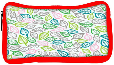 

Snoogg Eco Friendly Canvas Colorful Leaves Designer Student Pen Pencil Case Coin Purse Pouch Cosmetic Makeup Bag (RED) Pouch(Multicolor)