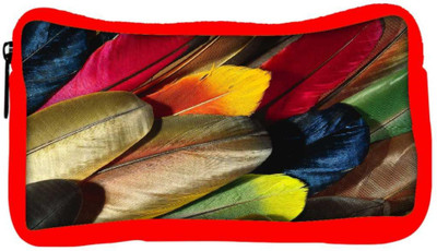 

Snoogg Eco Friendly Canvas Plumas De Colores Designer Student Pen Pencil Case Coin Purse Pouch Cosmetic Makeup Bag (RED) Pouch(Multicolor)